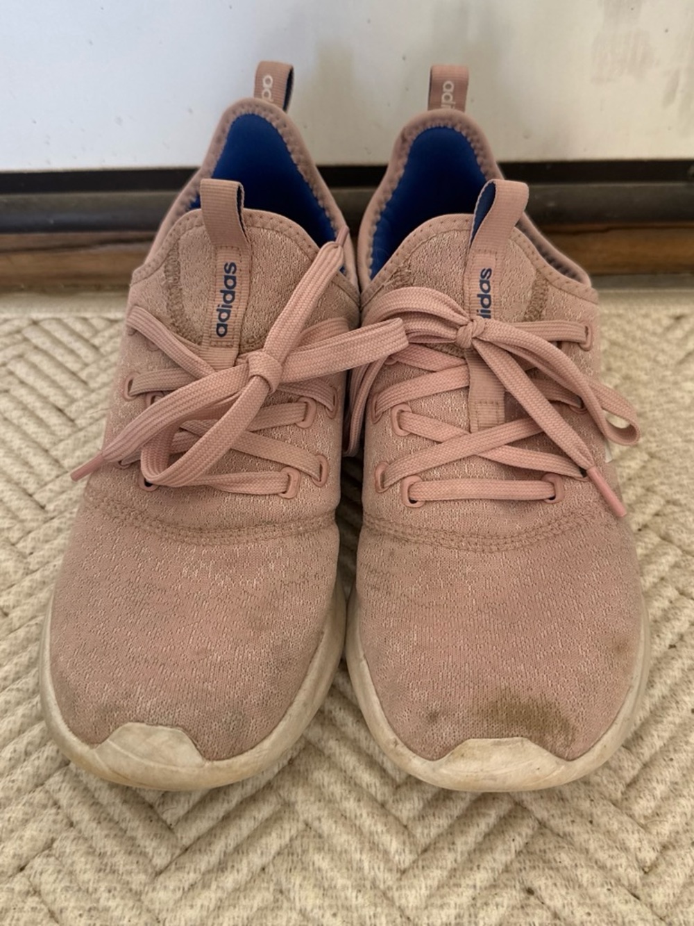 adidas Women’s Dusty Pink Knit Athletic Sneakers